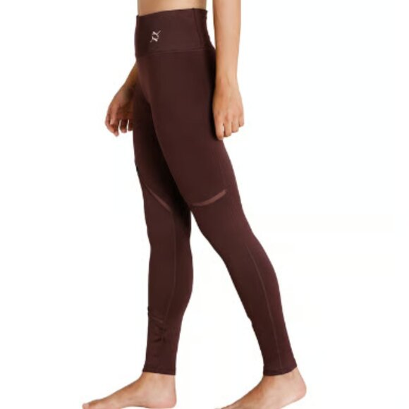 PUMA Exhale Mesh Curve Brown Full Length Yoga Legging--L--NWT - Picture 5 of 15